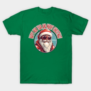 Santa Celebrate Christmas With Motorcycle T-Shirt